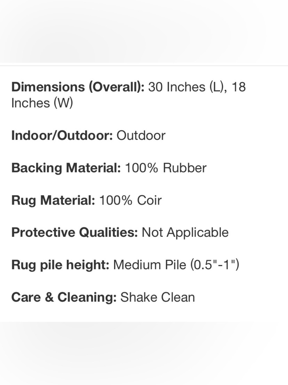 Coir Shell-Shaped Doormat in Brown and Cream - Picture 7 of 7